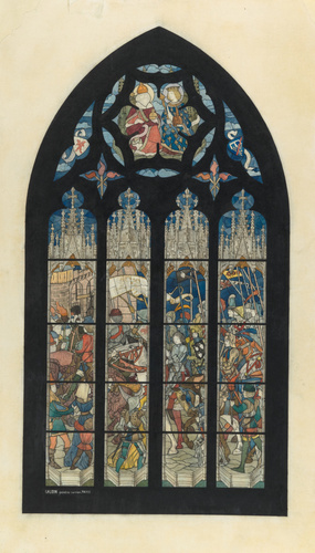 Eugène Grasset - Légende de Jeanne d'Arc: entrée de Jeanne d'Arc à Orléans