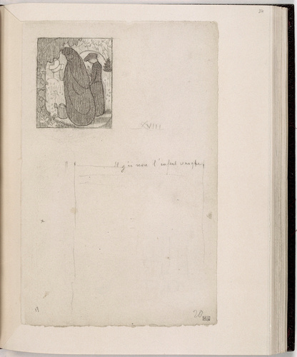 Maurice Denis - Dessin pour l'illustration de Sagesse : Et j'ai revu l'enfant un...