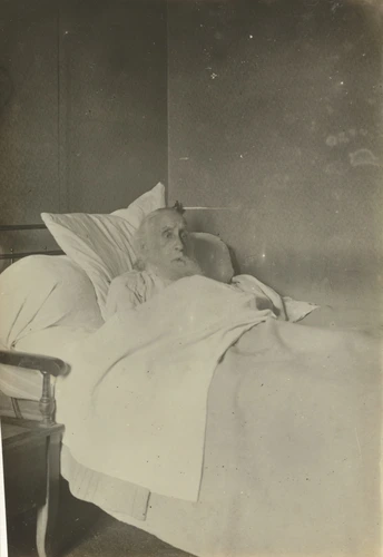 Jeanne Fevre - Degas, très âgé, dans son lit, visage de trois-quarts