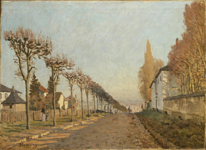 Allée de peupliers aux environs de Moret-sur-Loing - Alfred