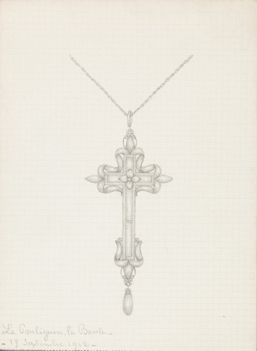 Enguerrand du Suau de la Croix - Croix à fleur de lys à chaque extrémité des bra...