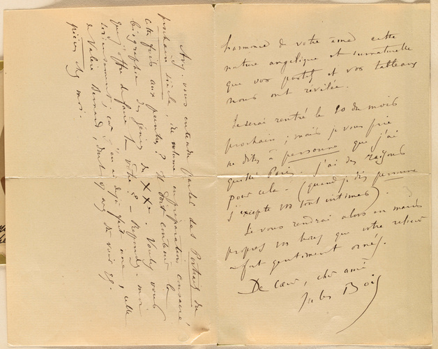 Jules Bois - Sans date, sans lieu, de Jules Bois à Schuffenecker