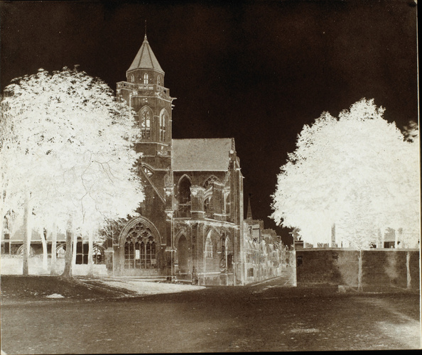 Tirage Ancien (citrate) : Église Saint-Étienne De Caen, France - Circa 1900, Format 10x13 Cm