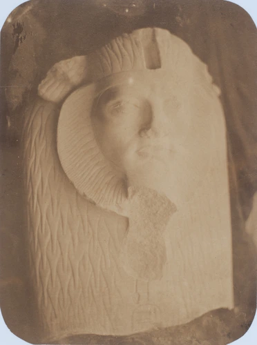 Henry Sauvaire - Statue, tête pharaonique, jusqu'à mi-corps