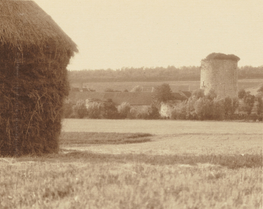 Charles Augustin Lhermitte - Paysage agricole avec une meule de foin