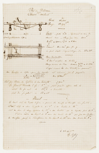 Gustave Eiffel - Note concernant le pont de Bordeaux