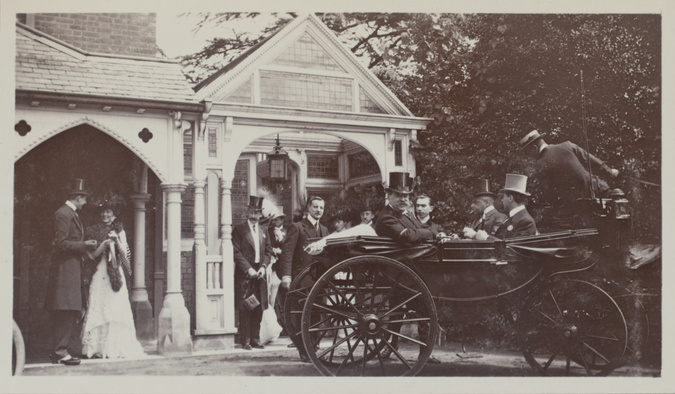 Anonyme - Réunion mondaine à Ascot