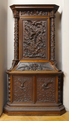 Luigi Frullini - Meuble à deux corps : armoire-secrétaire à abattant