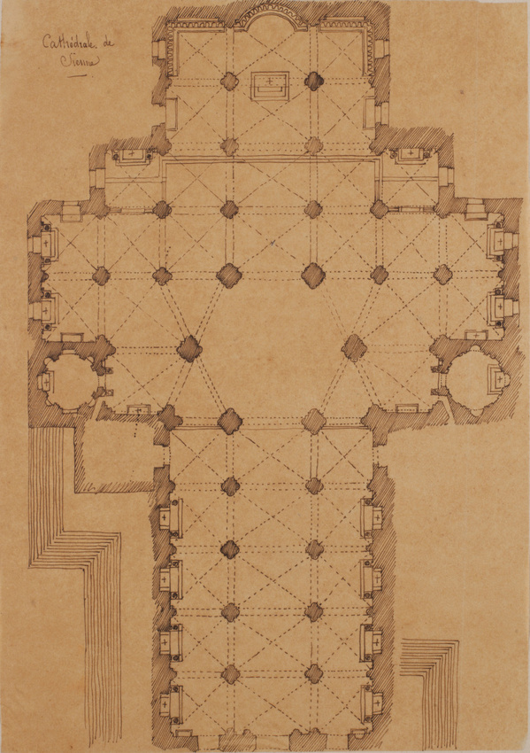 Edouard Villain - Plan de la cathédrale de Sienne