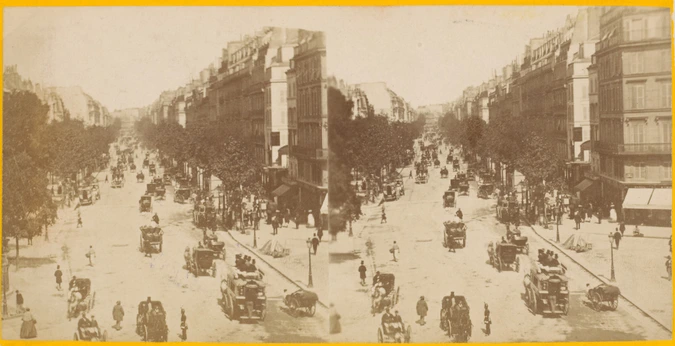 Anonyme - Paris sous le Second Empire, le boulevard de la Madeleine