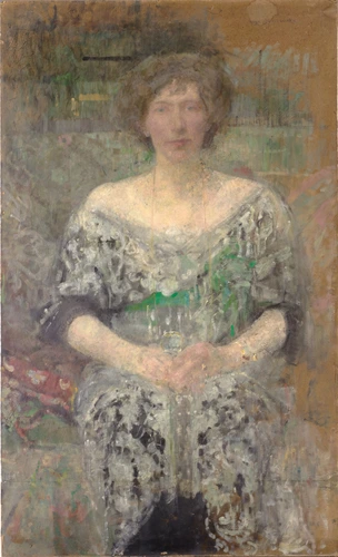 Olga Boznanska - Portrait de Madame D... (recto) ; Portrait de femme (verso)