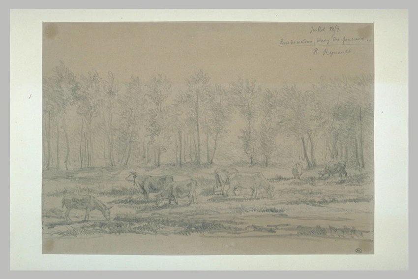 Henri Regnault - Vaches dans une clairière