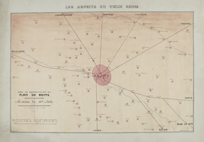 Ernest Kalas - Plan de Reims au IIIe siècle