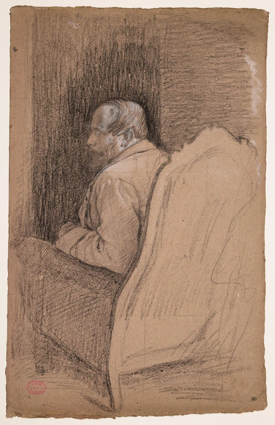 Edgar Degas - Le baron Gennaro Bellelli dans son fauteuil de dos