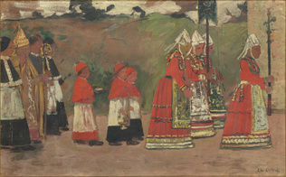 Charles Cottet - Procession de la Vierge de la mer