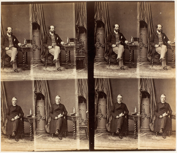 André Adolphe Eugène Disdéri - M. Perry et un homme en huit poses, quatre de cha...
