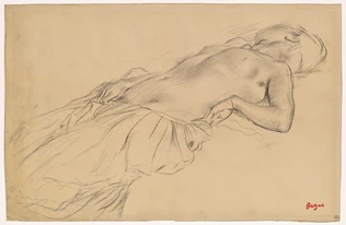 Femme nue, étendue sur le dos - Edgar Degas