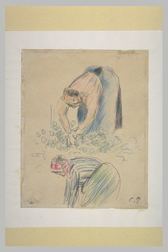 Printemps. Pruniers en fleurs - Camille Pissarro | Musée d'Orsay