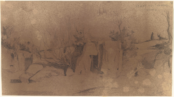 Louis Boitte - Italie étrusque, Cerveteri, vue de la vallée des tombeaux