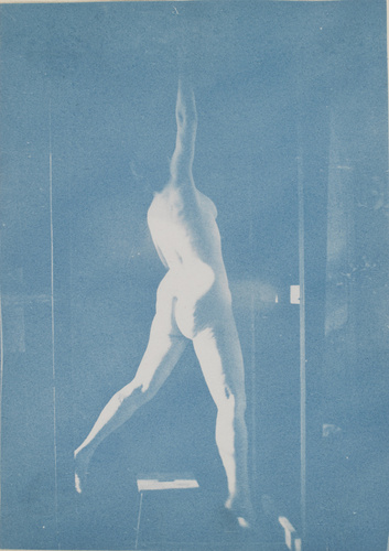 Charles-François Jeandel - Femme nue de dos attachée, suspendue par un bras