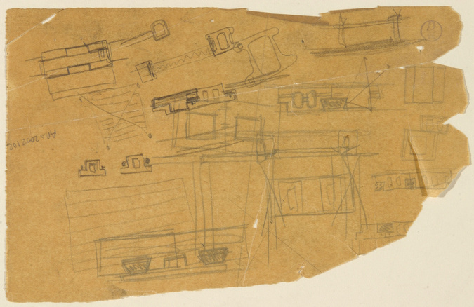 François Garas - Croquis de poutrelles métalliques