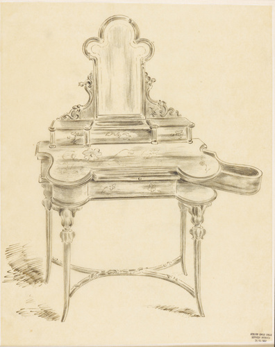Emile Gallé - Bureau pervenche