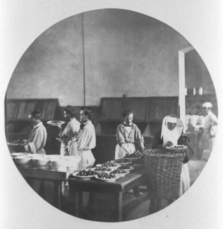 Asile impérial de Vincennes, les cuisines, la préparation du repas - Charles Nègre