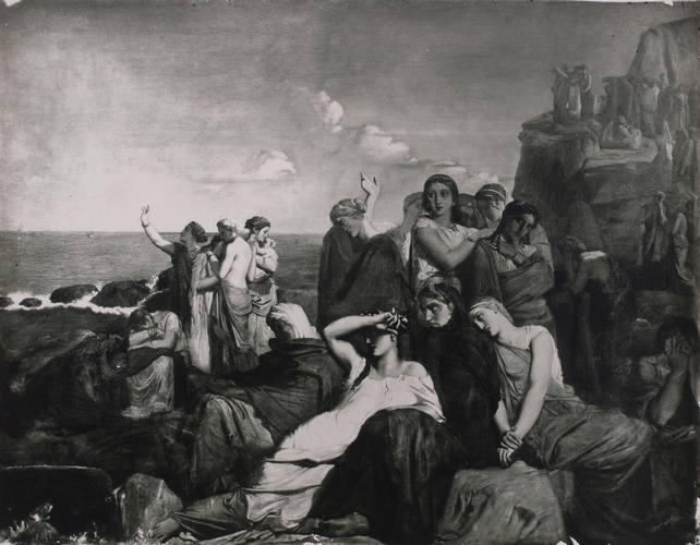 Braun, Clément & Cie - "Sur une plage déserte, les Troyennes pleuraient la perte...