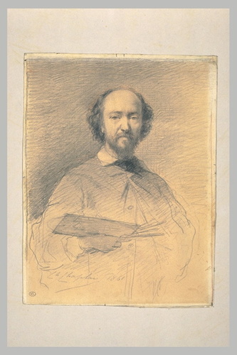 Portrait en buste du peintre Daubigny