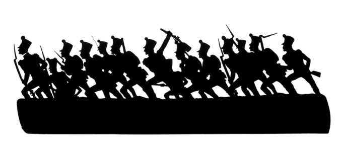 Caran d'Ache - Fusiliers chargeant à la baïonette