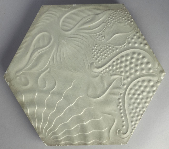Antoni Gaudi - Carreau de pavement de forme hexagonale