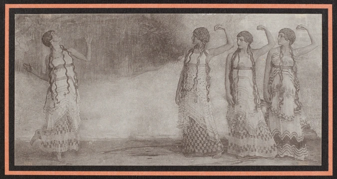 Adolphe Meyer - Quatre danseuses en pied, de face