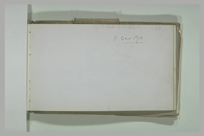 Alphonse de Neuville - Note manuscrite : 'Saint-Omer 1876'