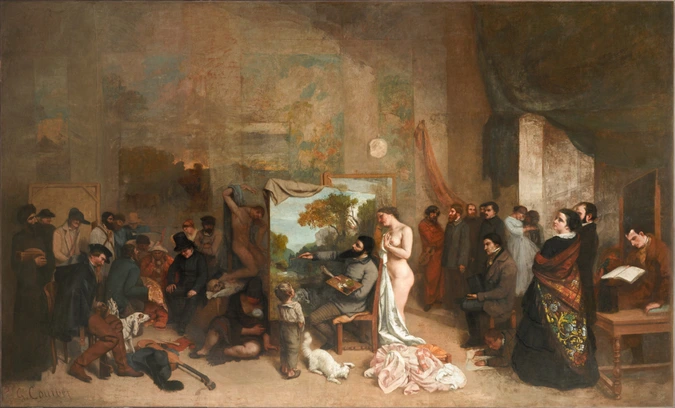 Gustave Courbet - L'Atelier du peintre}