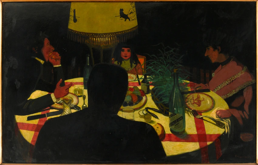 Le Dîner, effet de lampe - Félix Vallotton