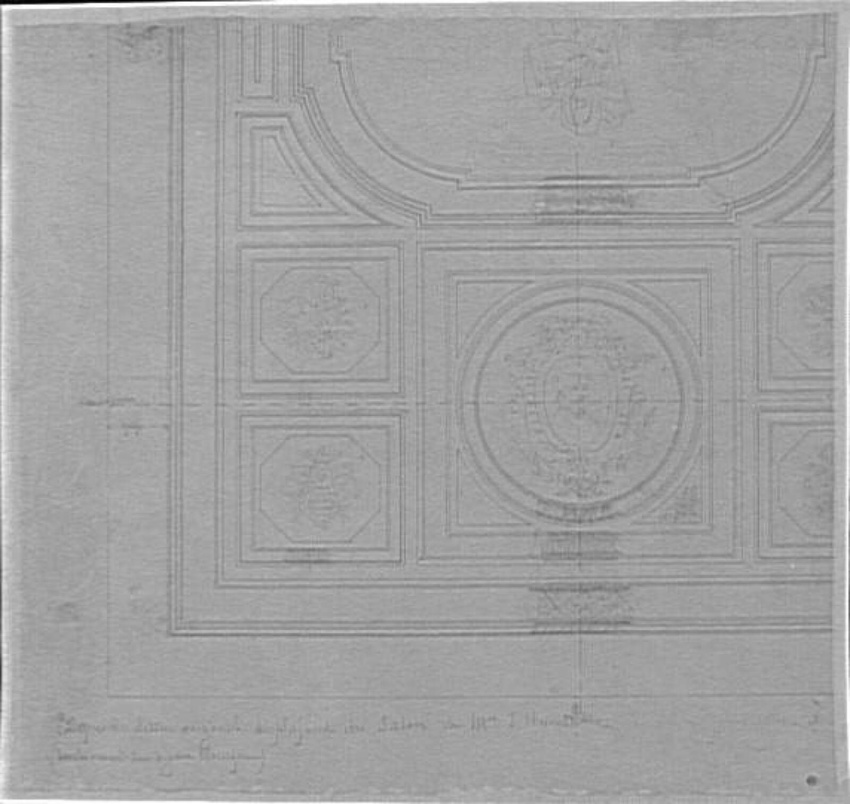 Charles Lameire - Hôtel Hunebelle 2, rue de Solférino, décoration du plafond du ...