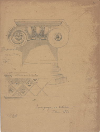 Louis Boitte - Eglise Saint-Georges-au-Velabre, chapiteaux du porche