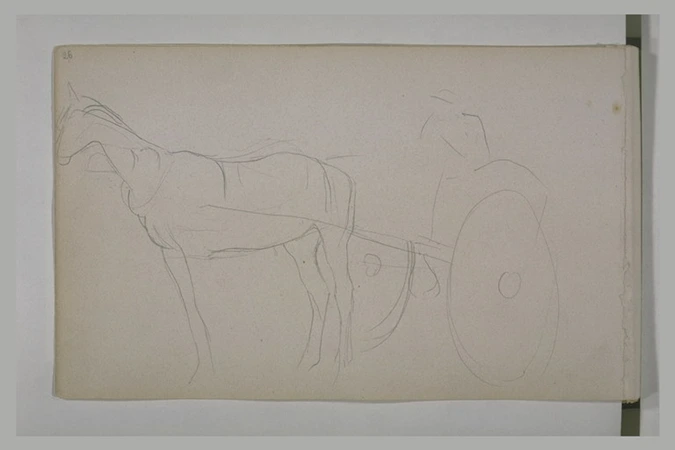 Chebal attelé à une cariole - Edgar Degas | Musée d'Orsay