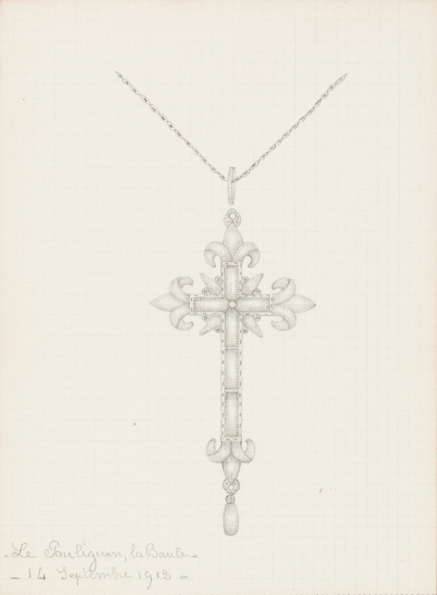 Enguerrand du Suau de la Croix - Croix à fleur de lys à chaque extrémité des bra...