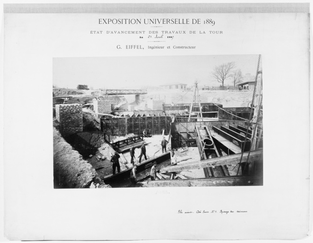 Louis-Emile Durandelle - 21 avril 1887. Pile n° 1 montage du caisson