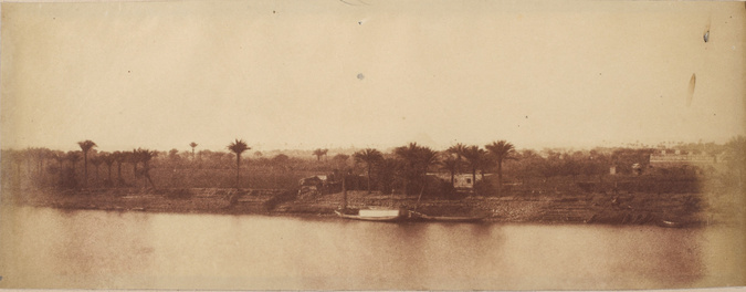 Théodule Devéria - Memphis, Pyramides de Giseh, vue prise de Boulaq
