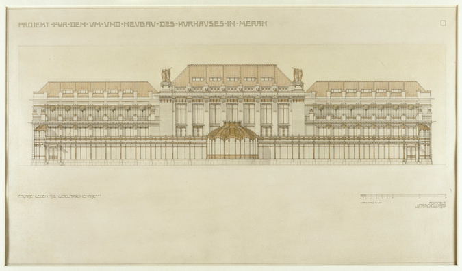 Marcel Kammerer - Projet pour un établissement de cure à Merano (Italie), étude ...