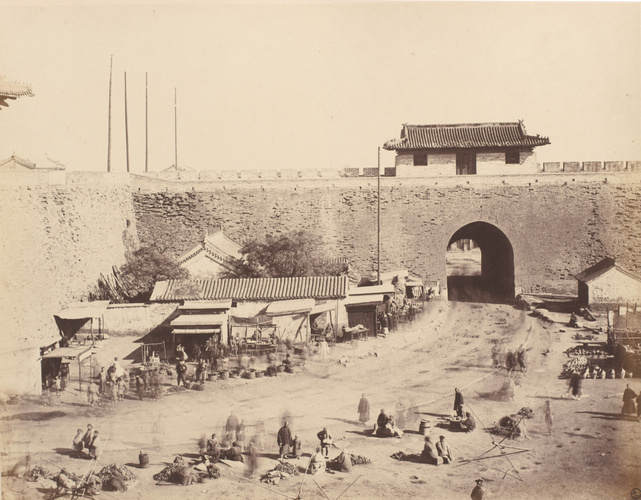 Paul Champion - Marché, près de la Porte de Tsien-Men à Pékin