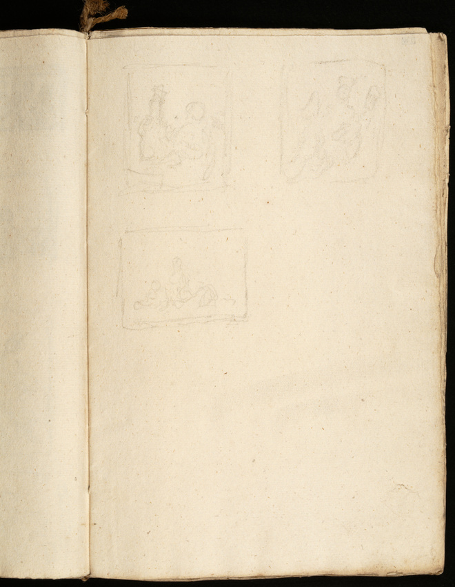 Honoré Daumier - Trois croquis dans des encadrements