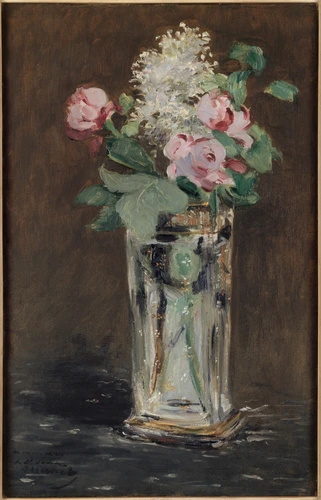 Fleurs dans un vase de cristal - Edouard Manet