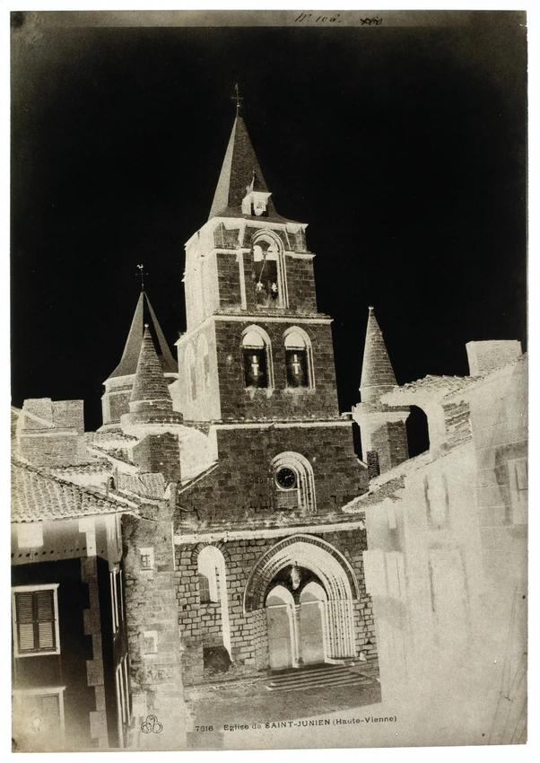 Saint-Junien (Haute-Vienne) - Façade ouest, église Saint-Junien - Gustave Le Gray