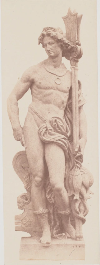 Edouard Baldus - "Le Pêcheur", sculpture de Charles Gumery, décor du palais du L...