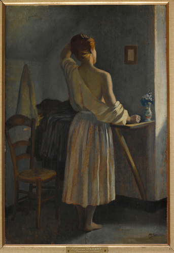 Alphonse Osbert - Femme se coiffant