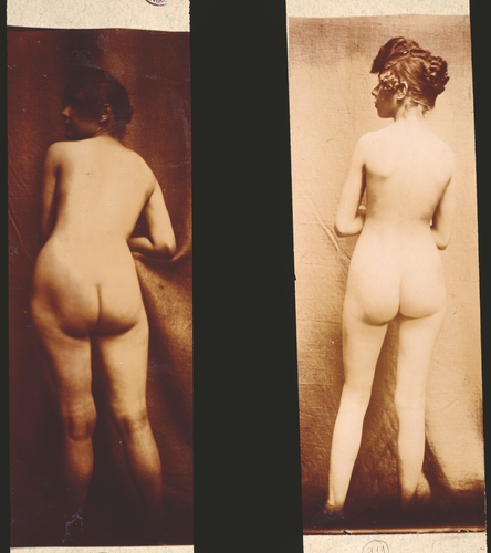 François-Rupert Carabin - Femme nue debout de dos, visage de profil gauche