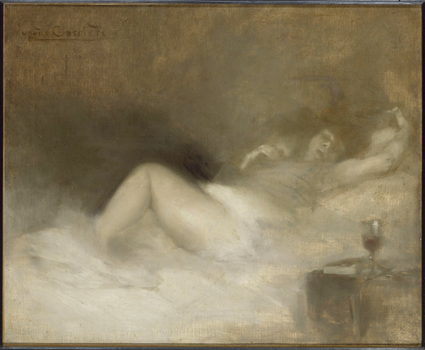 Eugène Carrière - Femme nue couchée